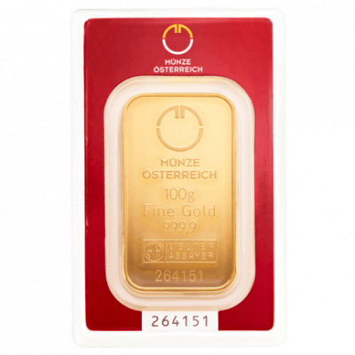 Münze Österreich 100g - befektetési aranytömb