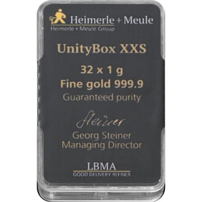 Heimerle + Meule Unity Box - 32 x 1g - befektetési aranylap