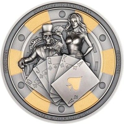 Póker kártya őr - 1 Oz - ezüst gyűjtői érme