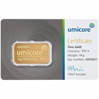 Umicore - 10g - befektetési aranylap