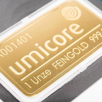 Umicore - 1 Oz -  befektetési aranylap
