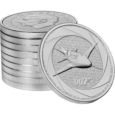 A 007 hat évtizede (80´s) - James Bond - 1 Oz - ezüst befektetési érme