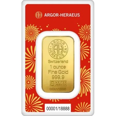 Argor Heraeus 1 Oz - Kígyó éve (2025) - befektetési aranylap