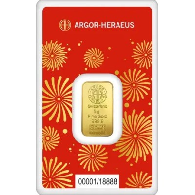 Argor Heraeus 5g - Kígyó éve (2025) - befektetési aranylap