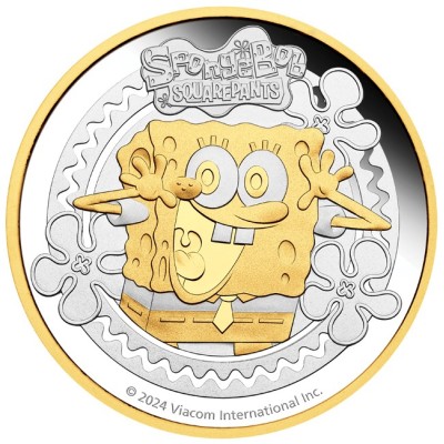Spongyabob Kockanadrág - 2 Oz - ezüst gyűjtői érme