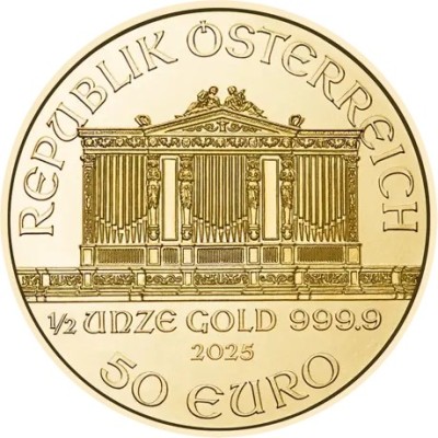 Bécsi Filharmonikusok (2025) - 1/2 Oz - arany befektetési érme