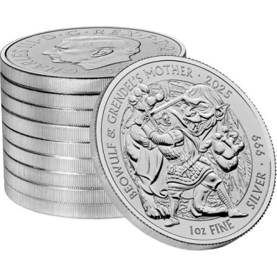 Mítoszok és legendák - Beowulf & Grendel´s Mother- 1 Oz - ezüst befektetési érme