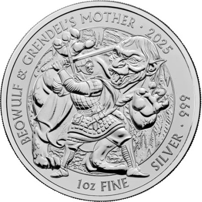 Mítoszok és legendák - Beowulf & Grendel´s Mother- 1 Oz - ezüst befektetési érme