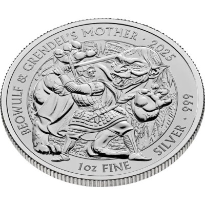 Mítoszok és legendák - Beowulf & Grendel´s Mother- 1 Oz - ezüst befektetési érme