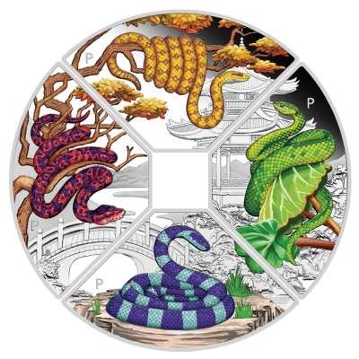 Lunar Snake Quadrant - 4 Oz - ezüst gyűjtői érme