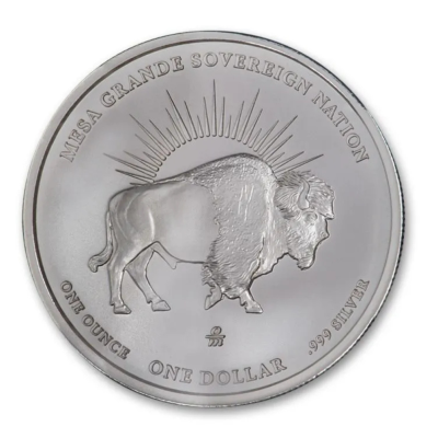 Mesa Grande Native American Bison Dollar  (2025) - 1 Oz - ezüst gyűjtői érme