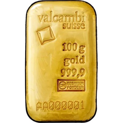 Valcambi 100g - befektetési aranylap