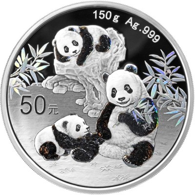 Panda (2025) - 150 g - ezüstszínű proof gyűjtői érme