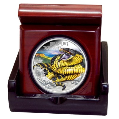 Ausztrál tigriskígyó - 1 Oz ezüst PROOF gyűjtői érme