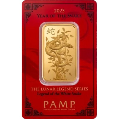 Pamp, Lunar Legend White Snake - 1 Oz - befektetési aranylap