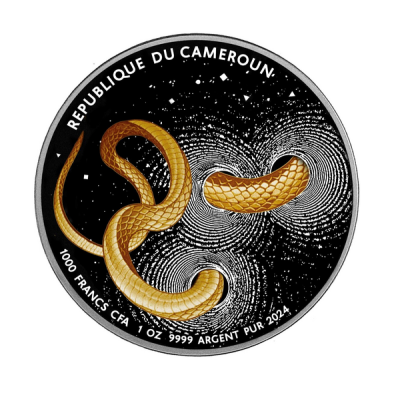 Herpeton kígyó - 1 Oz ezüst PROOF gyűjtői érme