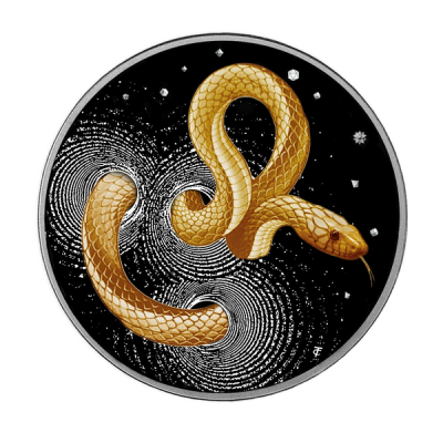 Herpeton kígyó - 1 Oz ezüst PROOF gyűjtői érme