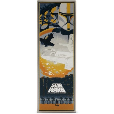 Star Wars: A klónok támadása - 3 Oz - ezüst gyűjtői érme
