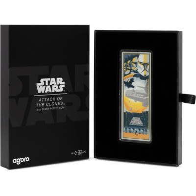 Star Wars: A klónok támadása - 3 Oz - ezüst gyűjtői érme