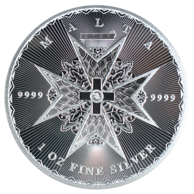 Máltai kereszt (2025) - 1 Oz - ezüst befektetési érme