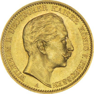 Német Birodalom 20 márka - 7,96 g - arany befektetési érme