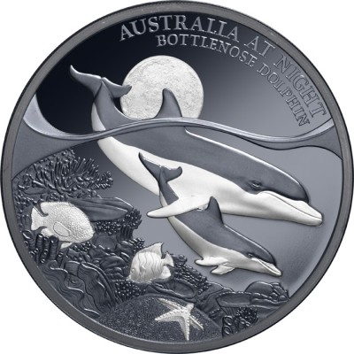 Bottlenose delfin - 1 Oz - ezüst gyűjtői érme