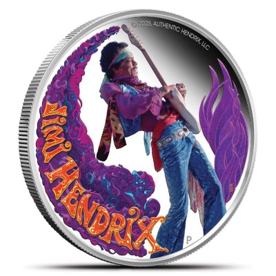 Jimi Hendrix - 1 Oz ezüst gyűjtői érme