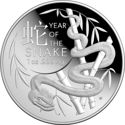 A kígyó éve - 1 Oz - ezüst gyűjtői érme