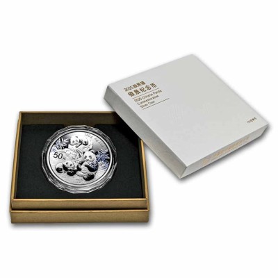 Panda (2025) - 150 g - ezüstszínű proof gyűjtői érme