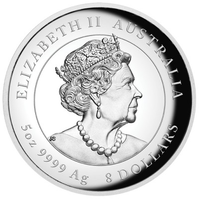 Australian Lunar Tiger - 5 Oz - ezüst gyűjtői érme