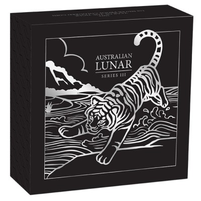 Australian Lunar Tiger - 5 Oz - ezüst gyűjtői érme
