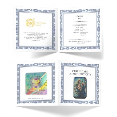 Germania Mint Gods: Ull - 2 Oz gyűjtői ezüstlap