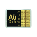 Arany Combibarren Valcambi 20x1 g - befektetési aranytábla