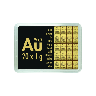Arany Combibarren Valcambi 20x1 g - befektetési aranytábla