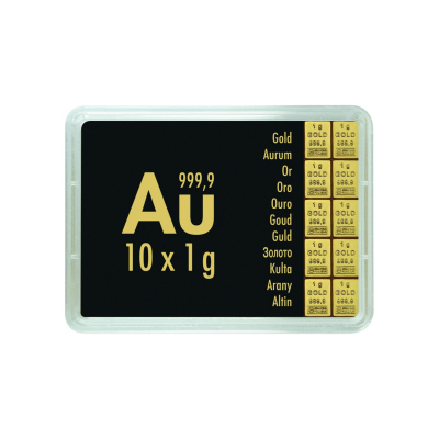 Arany Combibarren Valcambi 10x1 g - befektetési aranytábla