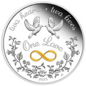 "One Love" 2025 - 1 Oz - ezüst ajándék érme