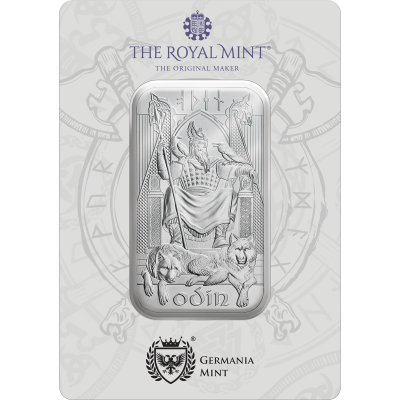 Norvég istenek - Odin - 1 Oz - ezüst befektetési rúd