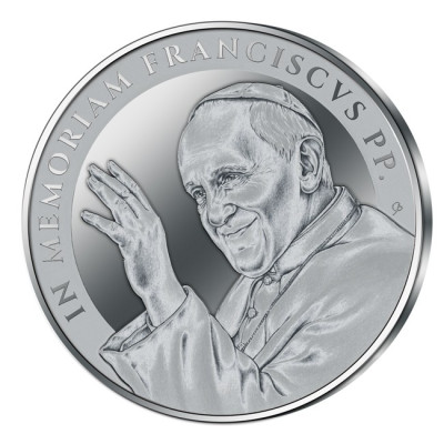 In memoriam - Ferenc pápa - 1 Oz - ezüst gyűjtői érme