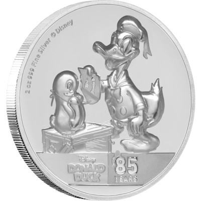 Donald Duck 85th Anniversary - 2 Oz - ezüst érme - Proof gyűjtői érme