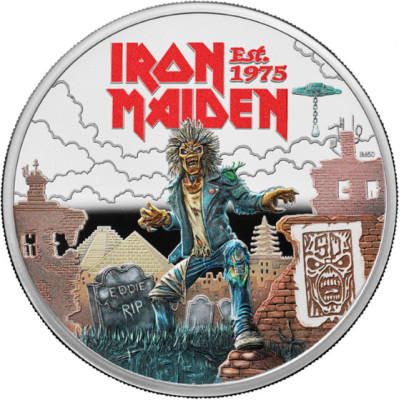 Iron Maiden - R.I.P Eddie - 1 Oz - ezüst gyűjtői érme (szállítás 2025.8.28)