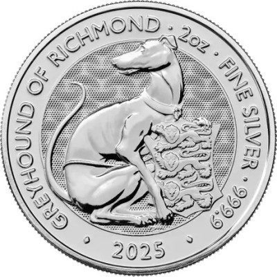 Tudor Beasts Greyhound of Richmond - 2 Oz - Ezüst befektetési érme