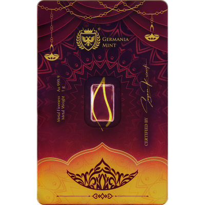 Germania Mint Diwali - 1g - befektetési aranylap (készleten 5.9.2025)