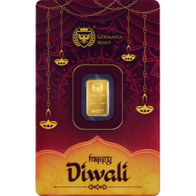 Germania Mint Diwali - 1g - befektetési aranylap (készleten 5.9.2025)