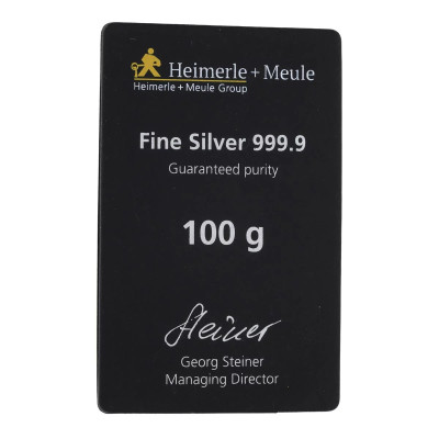 Heimerle + Meule - 100g - ezüst befektetési rúd
