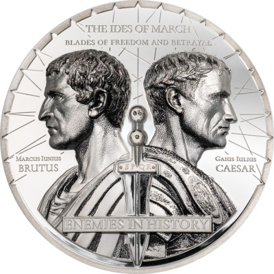 Brutus vs. Caesar (2025) - 2 Oz - Ezüst Proof gyűjtői érme (szállítás 5.10.2025)