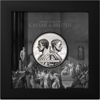 Brutus vs. Caesar (2025) - 2 Oz - Ezüst Proof gyűjtői érme (szállítás 5.10.2025)