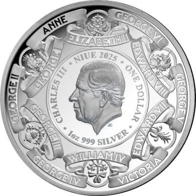 Monarchs of Britain (2025) - 1 Oz ezüst gyűjtői érme