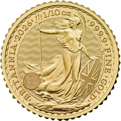 Britannia (2026) - 1/10 Oz - arany befektetési érme