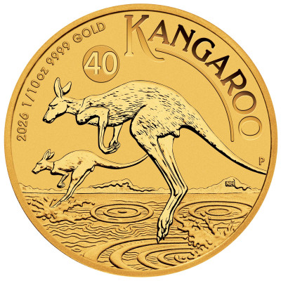 Ausztrál kenguru (2026) - 1/10 Oz - arany befektetési érme