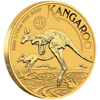 Ausztrál kenguru (2026) - 1/10 Oz - arany befektetési érme